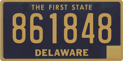DE license plate 861848