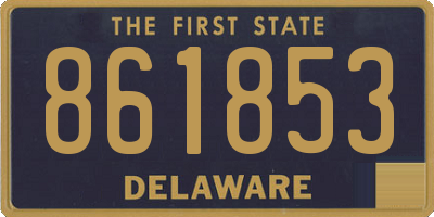 DE license plate 861853
