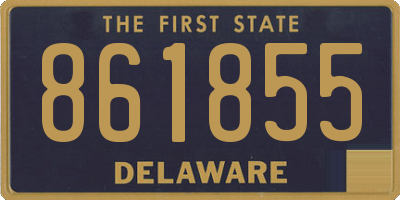 DE license plate 861855