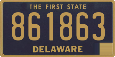 DE license plate 861863