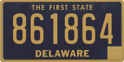 DE license plate 861864
