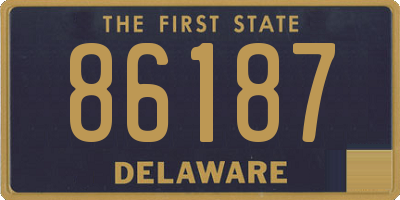 DE license plate 86187