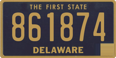 DE license plate 861874