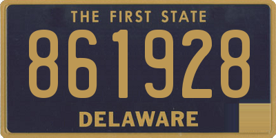 DE license plate 861928