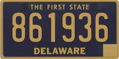 DE license plate 861936