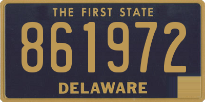 DE license plate 861972