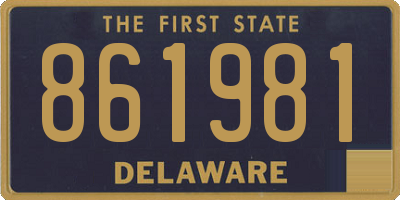 DE license plate 861981