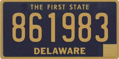 DE license plate 861983
