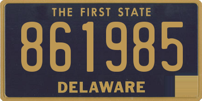 DE license plate 861985