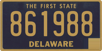 DE license plate 861988