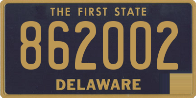 DE license plate 862002