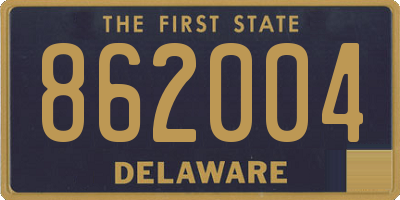 DE license plate 862004