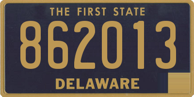 DE license plate 862013