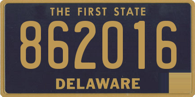 DE license plate 862016