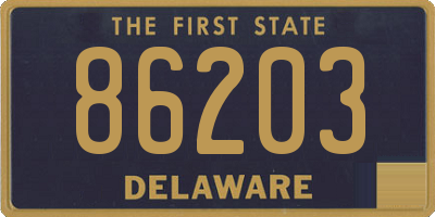 DE license plate 86203