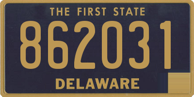 DE license plate 862031