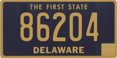 DE license plate 86204
