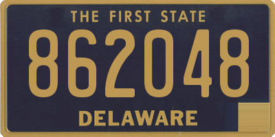 DE license plate 862048