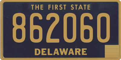 DE license plate 862060