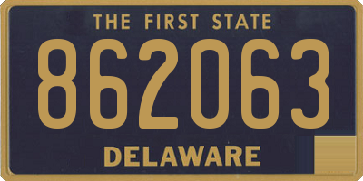 DE license plate 862063