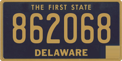 DE license plate 862068