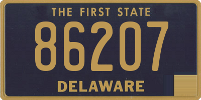 DE license plate 86207