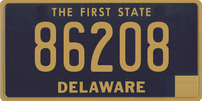 DE license plate 86208