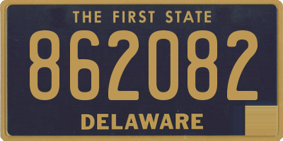 DE license plate 862082
