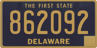 DE license plate 862092