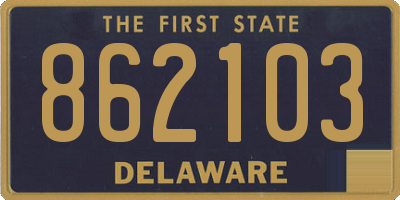 DE license plate 862103