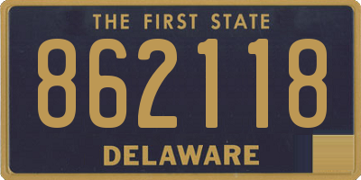 DE license plate 862118