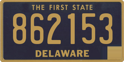 DE license plate 862153