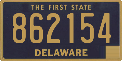 DE license plate 862154
