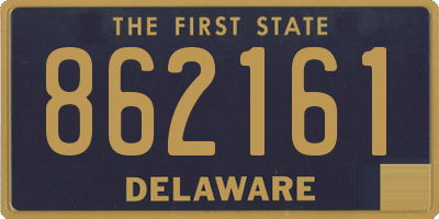 DE license plate 862161