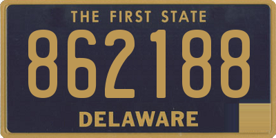 DE license plate 862188