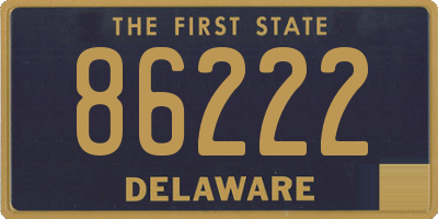 DE license plate 86222