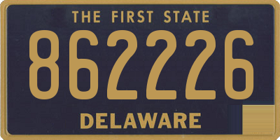 DE license plate 862226