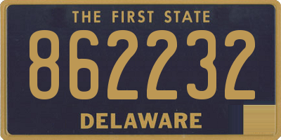 DE license plate 862232