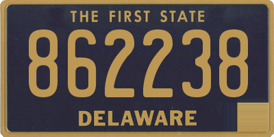 DE license plate 862238