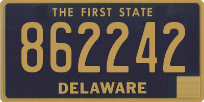 DE license plate 862242
