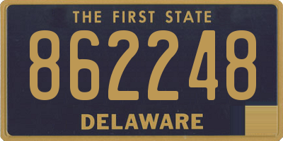 DE license plate 862248