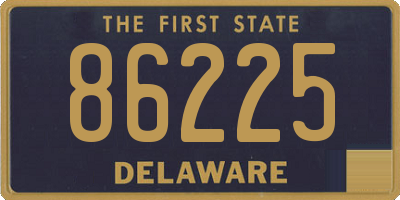DE license plate 86225