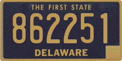 DE license plate 862251