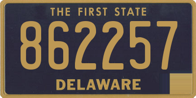 DE license plate 862257