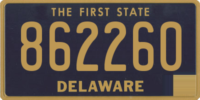 DE license plate 862260