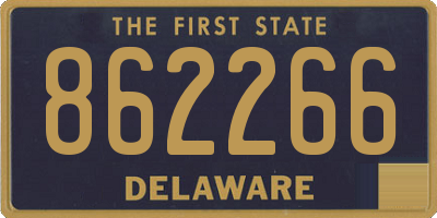 DE license plate 862266
