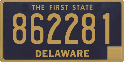 DE license plate 862281