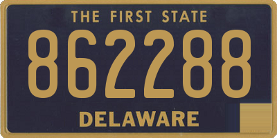 DE license plate 862288
