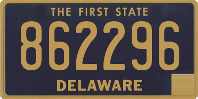 DE license plate 862296