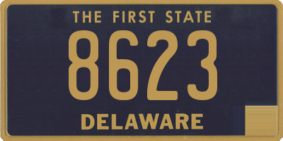 DE license plate 8623